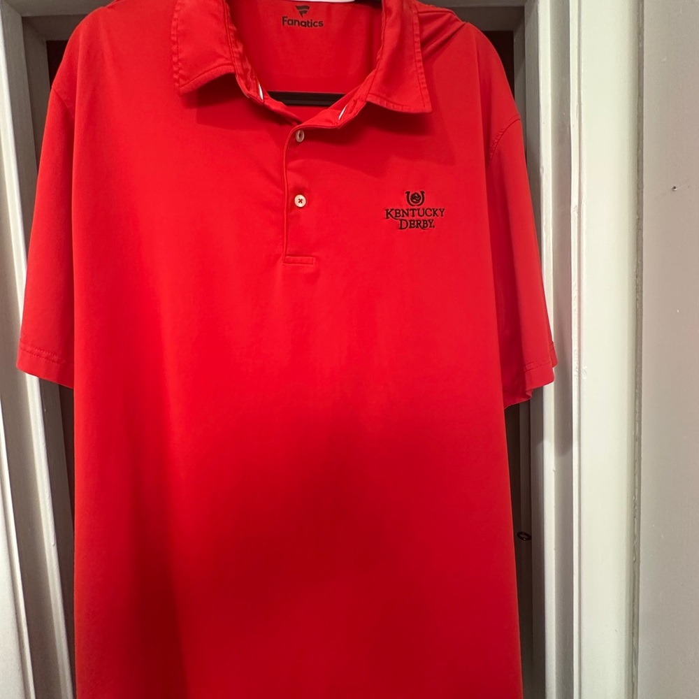 Fanatics Red Polo Shirt Vibrant Short Sleeve